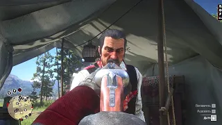 RDR2 - Yes… Dutch will literally kill Arthur if you do it inside his Tent