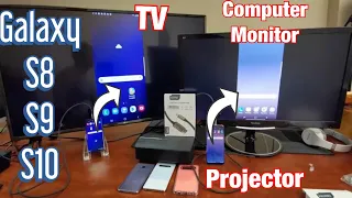 Galaxy S8/S9/S10: Connect to Any TV, Computer Monitor or Projector w/ HDMI 4k @ 60fps Cable