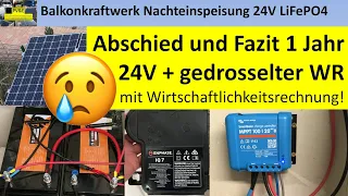 Balkonkraftwerk mit 24V-Speicher: Fazit nach einem Jahr Dauerbetrieb