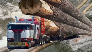 China truck fail compilation! Logging wood truck heavy machinery & dump truck operator skills