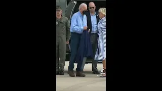 Biden struggles to get his jacket on