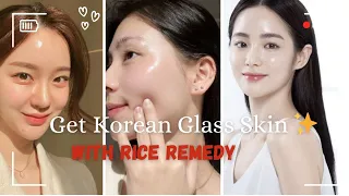 Korean skincare Routine | How to get Korean Glass Skin | benefits of rice for face |Rice Home remedy
