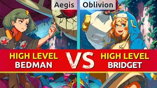 GGST ▰ Aegis (Bedman) vs Oblivion (Bridget). Guilty Gear Strive High Level Gameplay