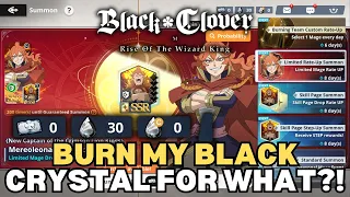 THIS GAME REALLY HATE ME!! I LOST ALL MY BLACK CRYSTAL.... | Black Clover Mobile