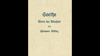 "Worte sind der Seele Bild"  - ein Gedicht Johann Wolfgang von Goethe