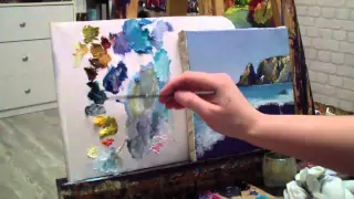 Алла Белопесоцкая видеоурок живопись маслом море Alla Belopesotsky tutorial oil painting sea