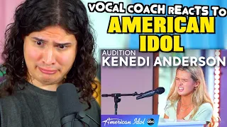 Vocal Coach Reacts to American Idol - Kenedi Anderson Audition