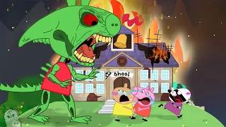 PEPPA PIG TURNS INTO A GIANT ZOMBIE | PEPPA PIG APOCALYPSE ANIMATION