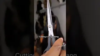 Cutting fringe bang