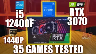 i5 12400F + RTX 3070 tested in 35 games | highest settings 2560x1440p benchmarks!