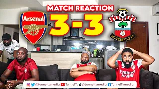Arsenal 3-3 Southampton | Full Fan Reactions |  Alcaraz Walcott Martinelli Caleta-car Odegaard saka