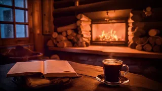 Winter Wonderland Retreat: Cozy Fireside Reading with Snowfall