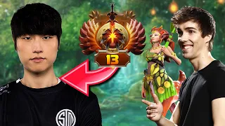 DuBu Coaches GRUBBY on ENCHANTRESS! - Dota 2