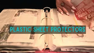 🥱ASMR Page Turning through Crinkly Plastic Sheet Protectors ▪︎ Sleep, Study or Relaxation