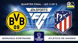 Borussia Dortmund vs Atletico Madrid || UCL Quarter Final Leg 2 of 2 [4K@60FPS PC Gameplay] EA FC24