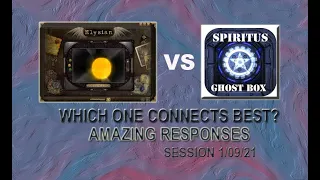 ELYSIAN VS SPIRITUS Spirit Ghost Box Amazing CLEAR responses from the grave Dead give REAL answers