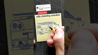 ✨Post-it Drawing✨ How to draw Nissan GTR #shorts #viral #nissangtr