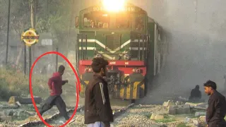 Crazy People Cross Unmanned Railway Crossing | Train Spotter Almost Killed by High Speed Train