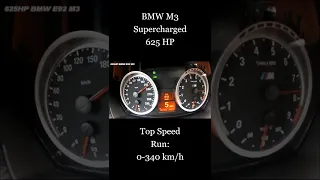 BMW M3 V8 Supercharged 0-340 km/h #shorts