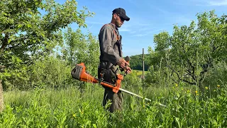 A little fun with Husqvarna 545 Rx in big grass .