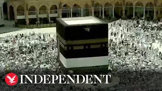 Live: Thousands of pilgrims arrive in Mecca’s Grand Mosque ahead of Hajj