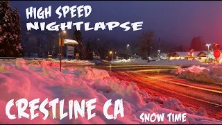 Snow Nightlapse in Crestline CA