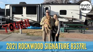 RV Tour with HOME OFFICE // 2021 Forest River Rockwood Signature 8337RL Travel Trailer // REMODEL