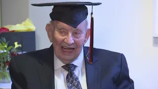 100-year-old gets college diploma after missing graduation amid Vietnam War
