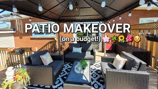 *NEW* 🌸🪴PATIO MAKEOVER 2023||BUDGET FRIENDLY MAKEOVER||SUMMER CLEAN AND DECORATE WITH ME ☀️🌻😍