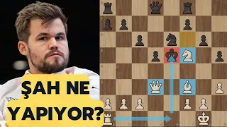 Carlsen Nepo'ya 2 Hamle Avans Verip Üstüne Şahını Merkeze Götürüyor!