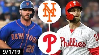 New York Mets vs Philadelphia Phillies Highlights | September 1, 2019 (2019 MLB Season)