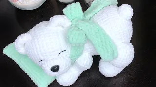 Sleepy BEAR crochet / Part 2 / Sleepy bear Pattern ETSY / Crochet sleeping bear TUTORIAL