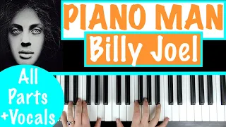 How to play PIANO MAN - Billy Joel Piano Tutorial Chords Accompaniment