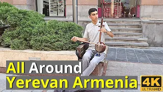 4K Walking Tour of Yerevan City Center - YEREVAN, ARMENIA