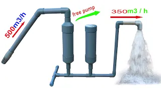 I turn PVC pipe into a water pump free no need electric power