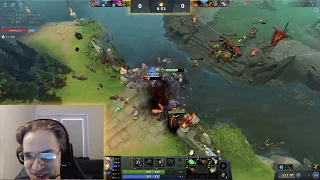 Topson just laugh after SF ganked mid at Level 1 to Kill Pangolier 😂