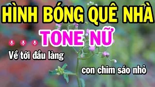 Karaoke Hình Bóng Quê Nhà Tone Nữ ( Am ) Nhạc Sống Phối Dễ Hát | Karaoke Bách Hóa