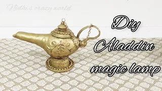 DIY Aladdin lamp/Best out of waste/How to make Aladdin genie magic lamp/Nidhi's crazy world