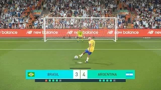 FINAL DA COPA DO MUNDO BRASIL VS ARGENTINA EMOCIONANTE - PES 2018 - RUMO AO ESTRELATO #18