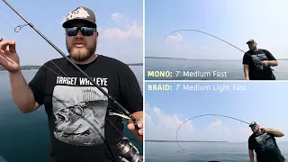 Mono vs braid: Rapala Jigging Rap walleyes