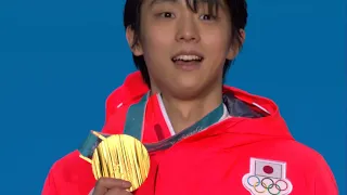 PyeongChang 2018 Olympic Winter Games Men's medal ceremony Yuzuru Hanyu