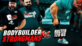 BRUNO SANTOS DESAFIOU A DUPLA DE STRONGMANS NO HALTER DE 120 KG