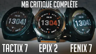 Ma critique des montres Garmin Fenix 7, Tactix 7 et Epix 2