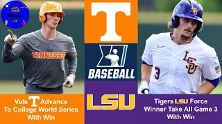 #3 Tennessee vs LSU Highlights | Super Regional Game 2 | 2021 College Baseball Highlights