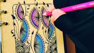 Art Therapy Series #177 | Relaxing Zentangle Art | Line Art | Zentangle illusion | Colourful Art