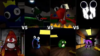 Rainbow Friends VS ABC Lore Jumpscares Comparison[ROBLOX]