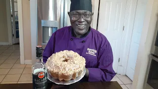 SOUR CREAM PRALINE RUM GLAZE POUND CAKE.