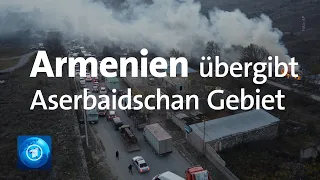 Lage in der Konfliktregion Bergkarabach