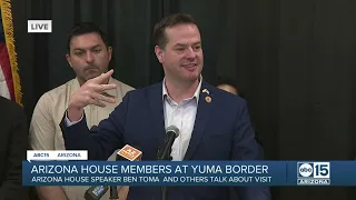 Arizona House members speak after visiting Yuma border to Mexico