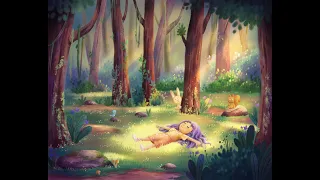 Speed Paint in Photoshop, Forest illustration, girl sleeping, Photoshop illustration tutorial